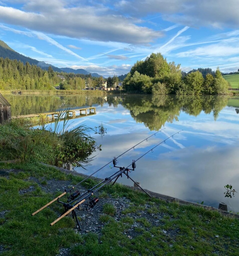 Der Grasluppteich bei Zeutschach ist ein beliebtes Ziel für ambitionierte Sportangler.